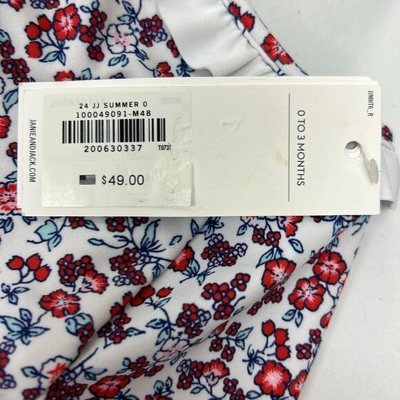 Janie and Jack 100049091 Baby Recycled Floral Rash Guard Swimsuit size 0-3 m NWT - Picture 2 of 12